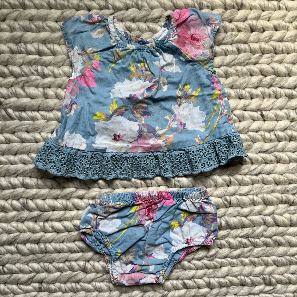 Matching Floral Set (top and bottoms)